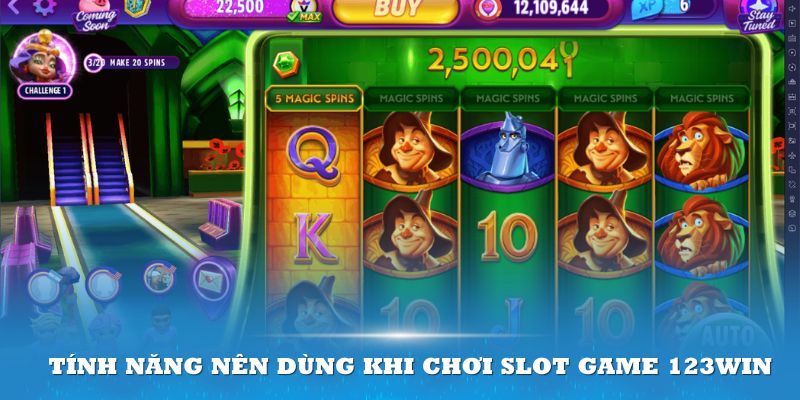 Tính năng nên dùng khi chơi slot game 123win